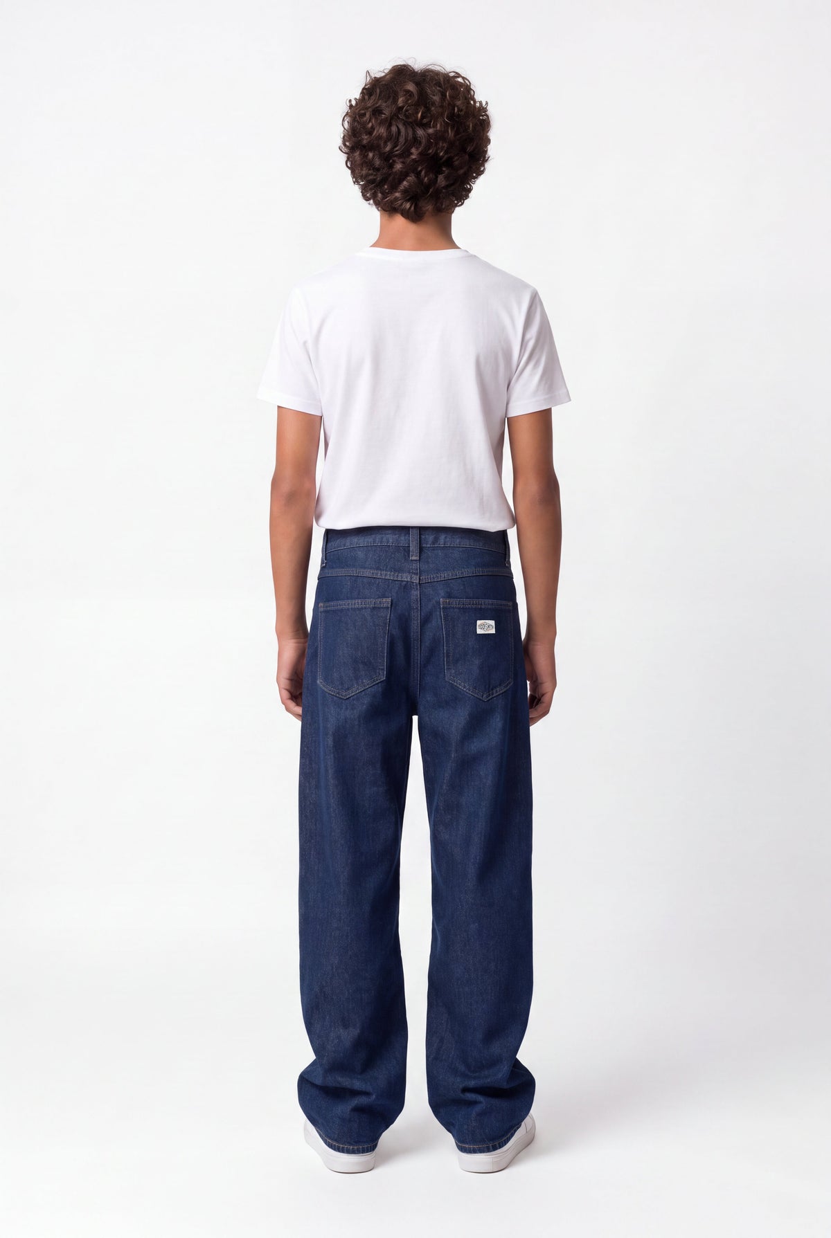 Jean droit denim pur coton MEMPHIS STRAIGH JR DARK BLUE - 2