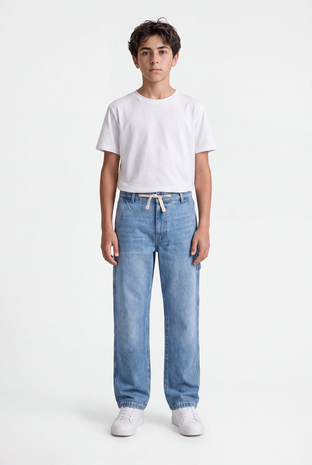 Jean denim pur coton P-HUNTER JR USE FRIPP/INDIGO CLAIR - 1