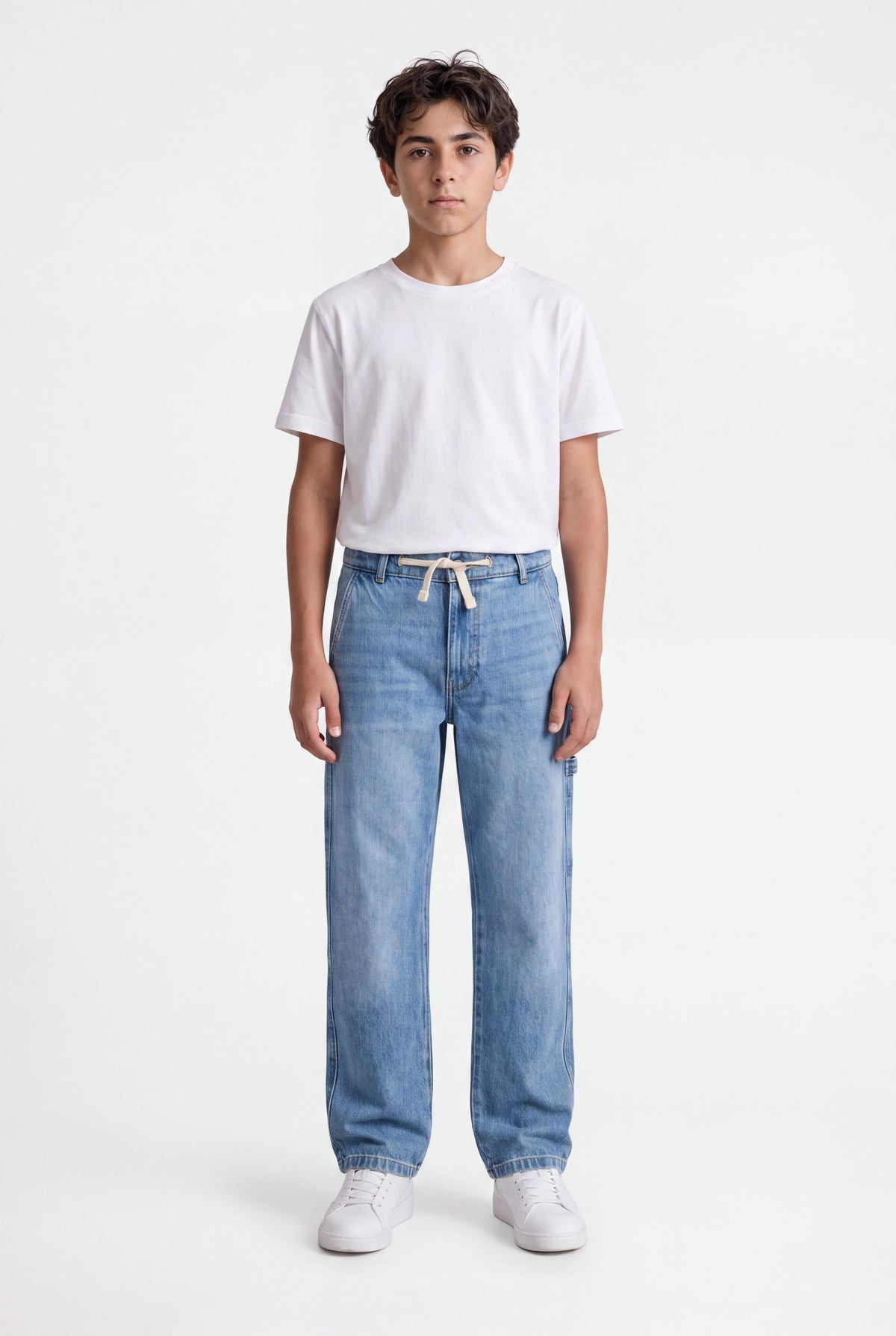 Jean denim pur coton P-HUNTER JR USE FRIPP/INDIGO CLAIR - 1