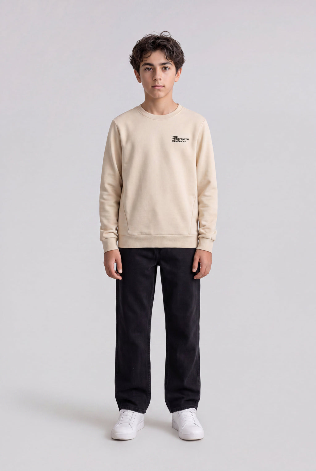Sweat col rond S-COMPANY RC JR CREAM - 1