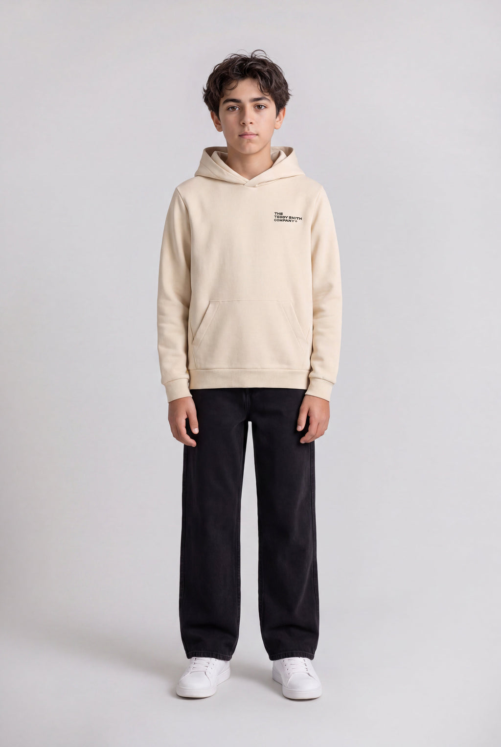 Sweat à capuche S-COMPANY HOODY JR CREAM - 1