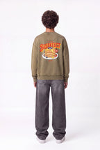 Sweat ample col rond S-BREAKFAST RC JR DUSTY KAKI - 2