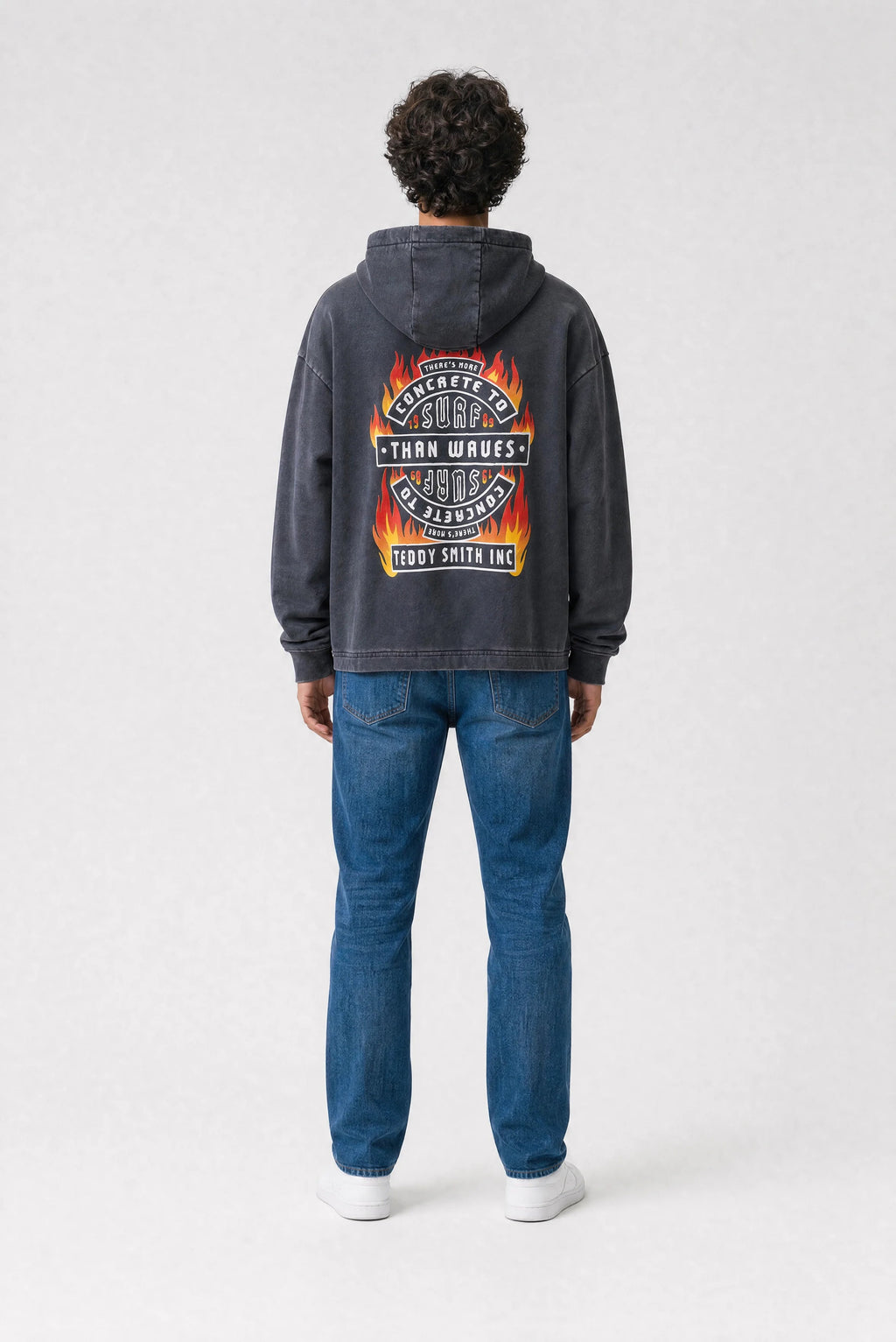 Sweat à capuche imprimé S-FEU HOODY JR NOIR - 2