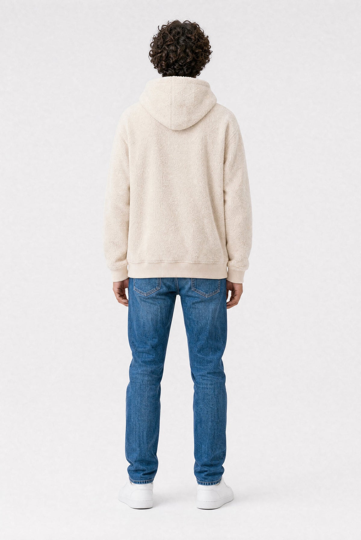 Sweat sherpa à capuche S-OFT HOODY JR CREAM - 2