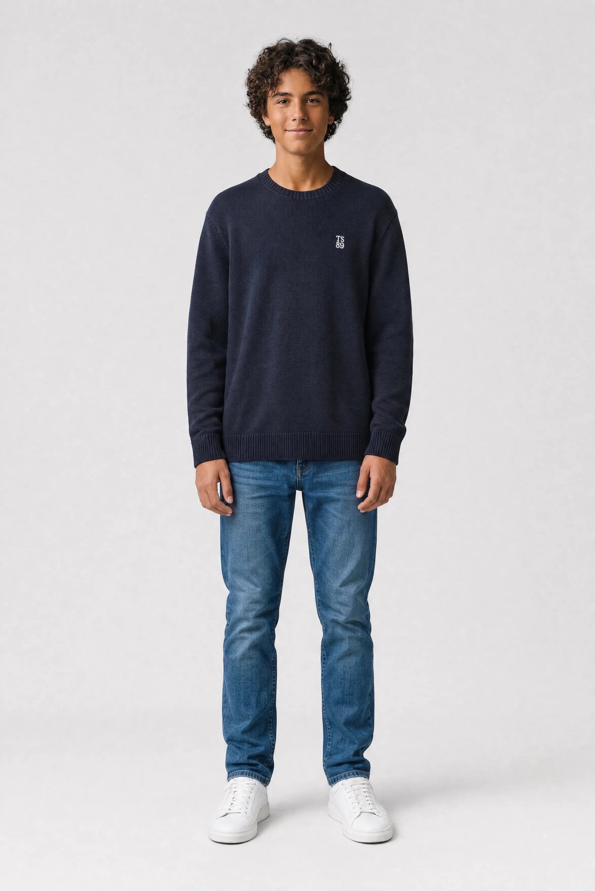 Pull droit P-JIMMY JR TOTAL NAVY - 1