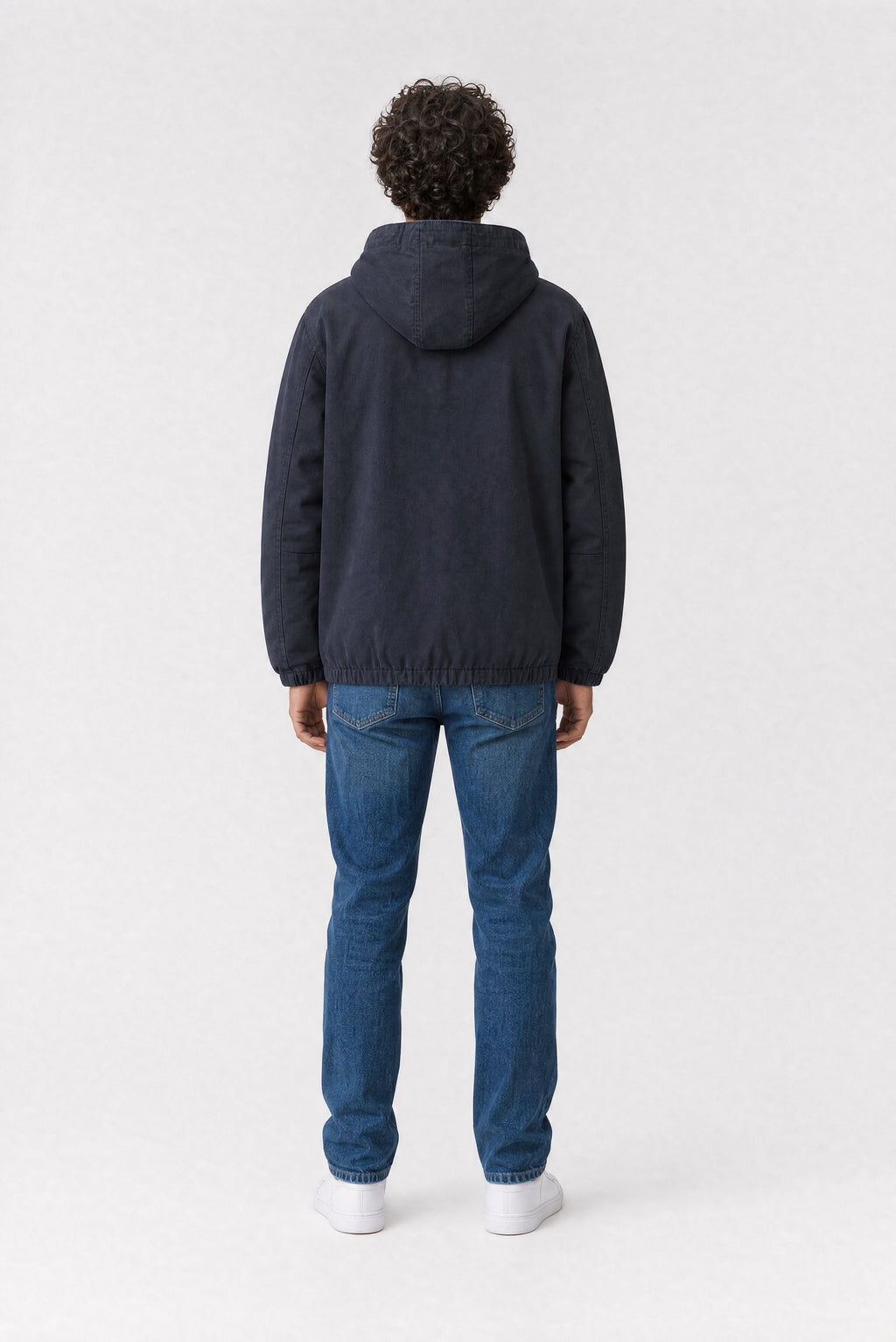Blouson à capuche sherpa B-QUENTIN JR DARK NAVY - 2