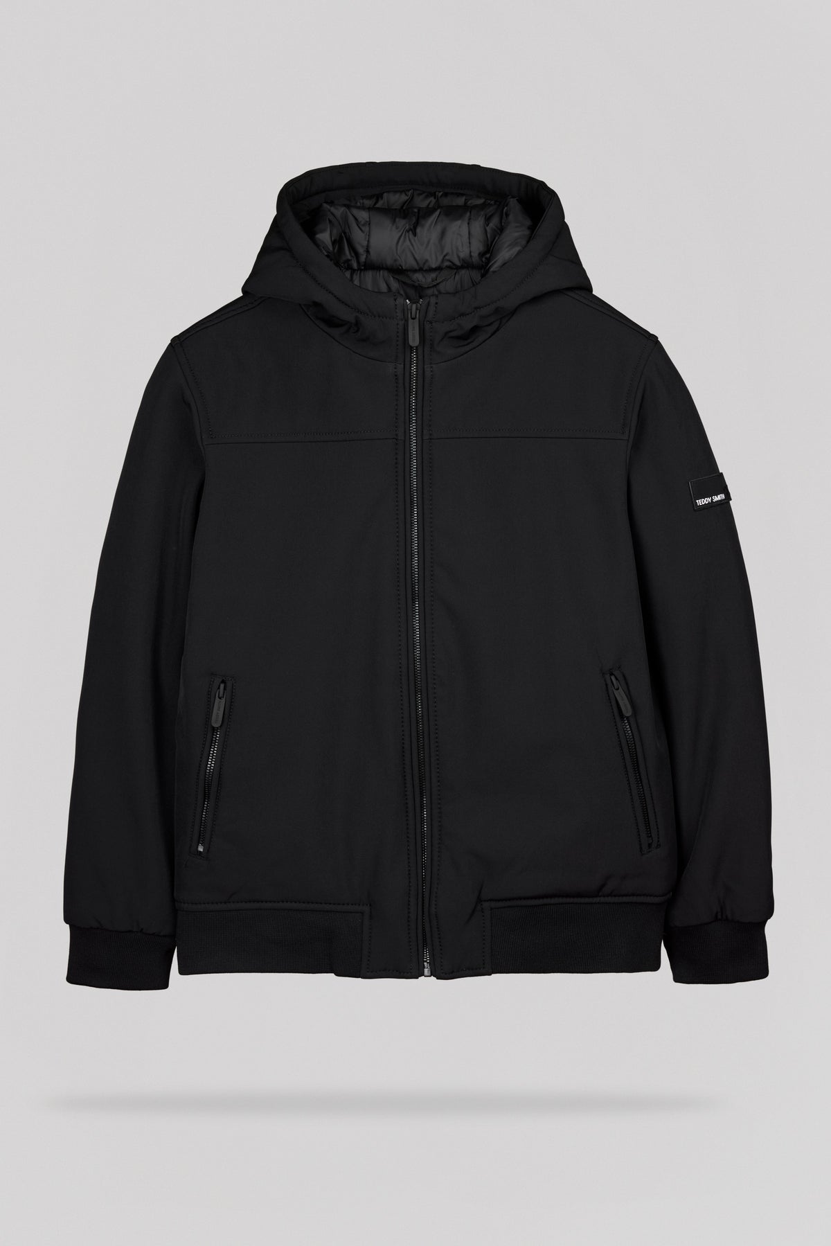 Blouson déperlant à capuche B-SAMY JR NOIR - 1