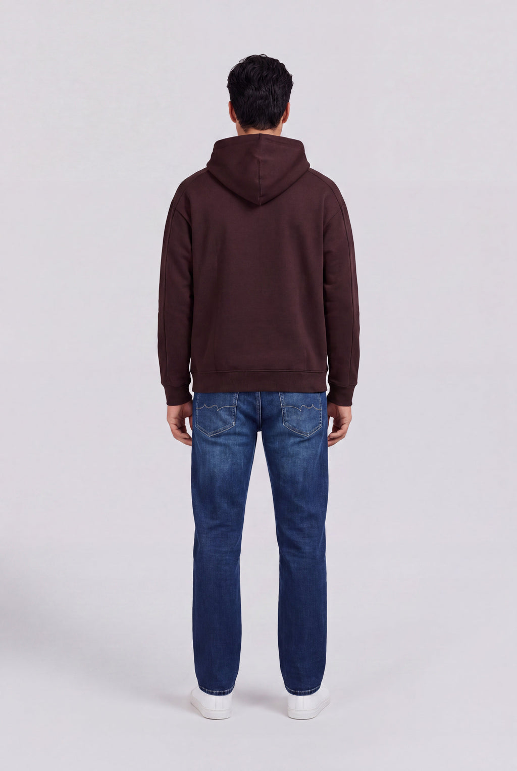 Sweat ample S-ADRIEN HOODY MARRON PRUNE - 2