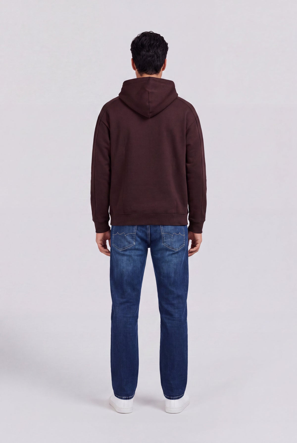Sweat ample S-ADRIEN HOODY MARRON PRUNE - 2