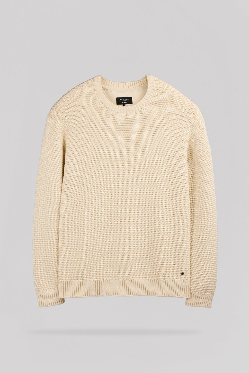 Pull col rond P-HOWARD BEIGE LIN - 1