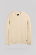Pull col rond P-HOWARD BEIGE LIN - 1